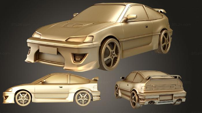 Автомобили и транспорт (Стандарт honda crx, CARS_1896) 3D модель для ЧПУ станка